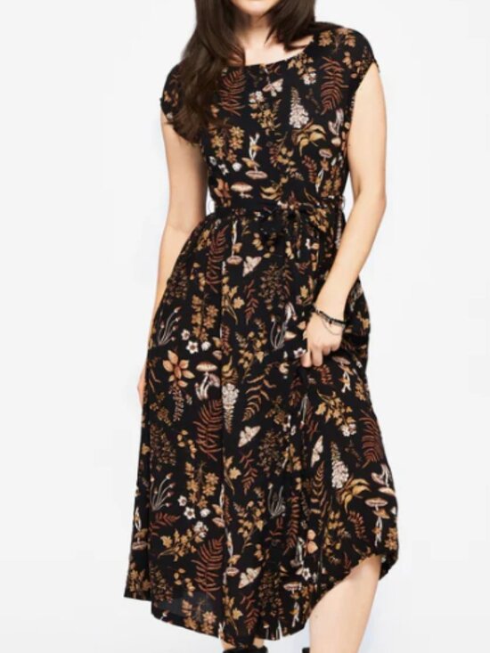 Disturbia Dresses & Skirts - Luthien Crinkle Printed Button Up Midi Dress 8